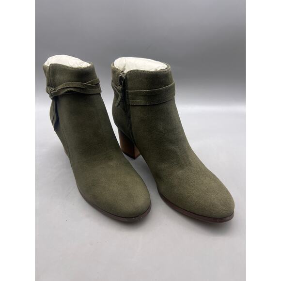 Violet & Red Carolina Suede Scrunch Bootie – Olive – Size 6 – NWOB - Picture 2 of 8